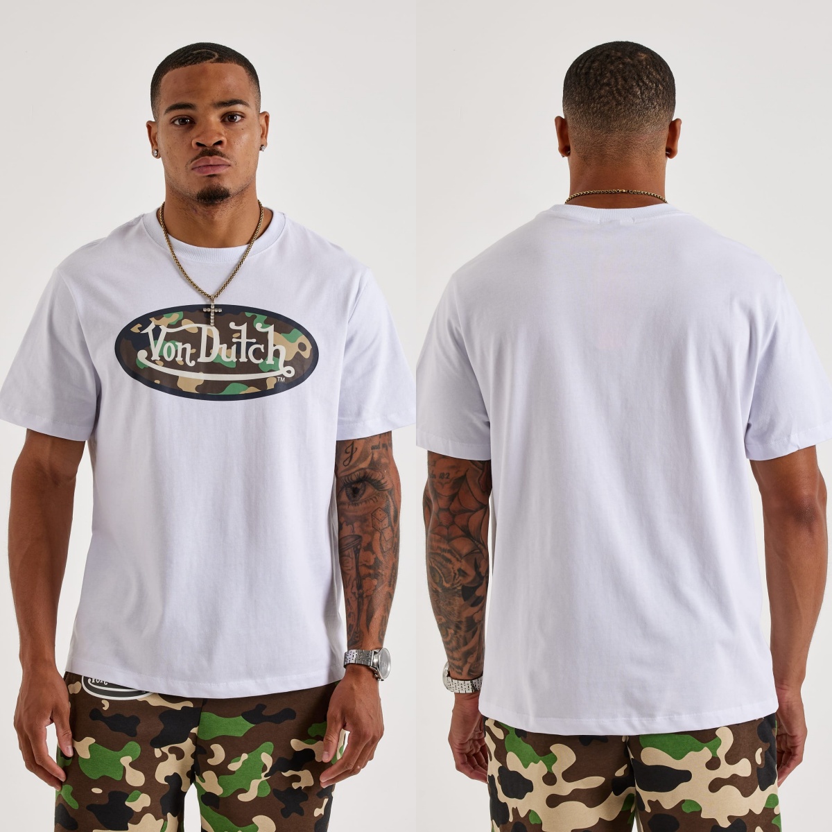Streetwear Brand Logos - T-shirt in cotone con logo classico