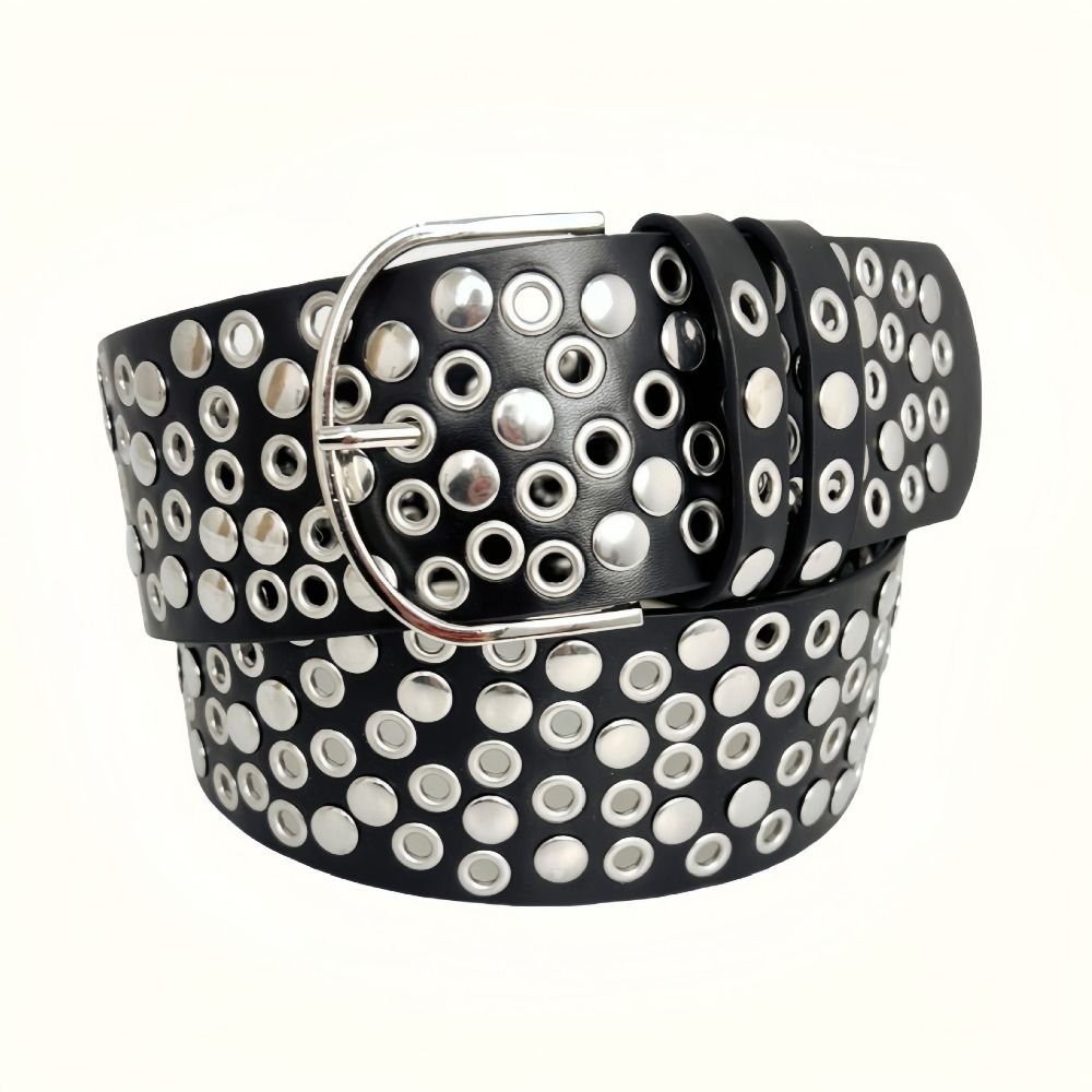 Streetwear Brand Belts - Cintura Punk con Occhielli e Rivetti,