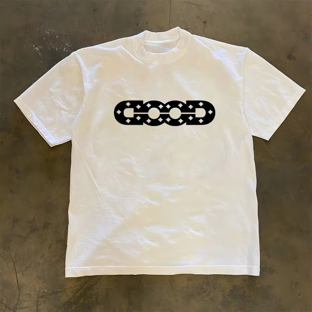 Streetwear Brand Logos - T-Shirt con Logo GOOD Bianco, Stile