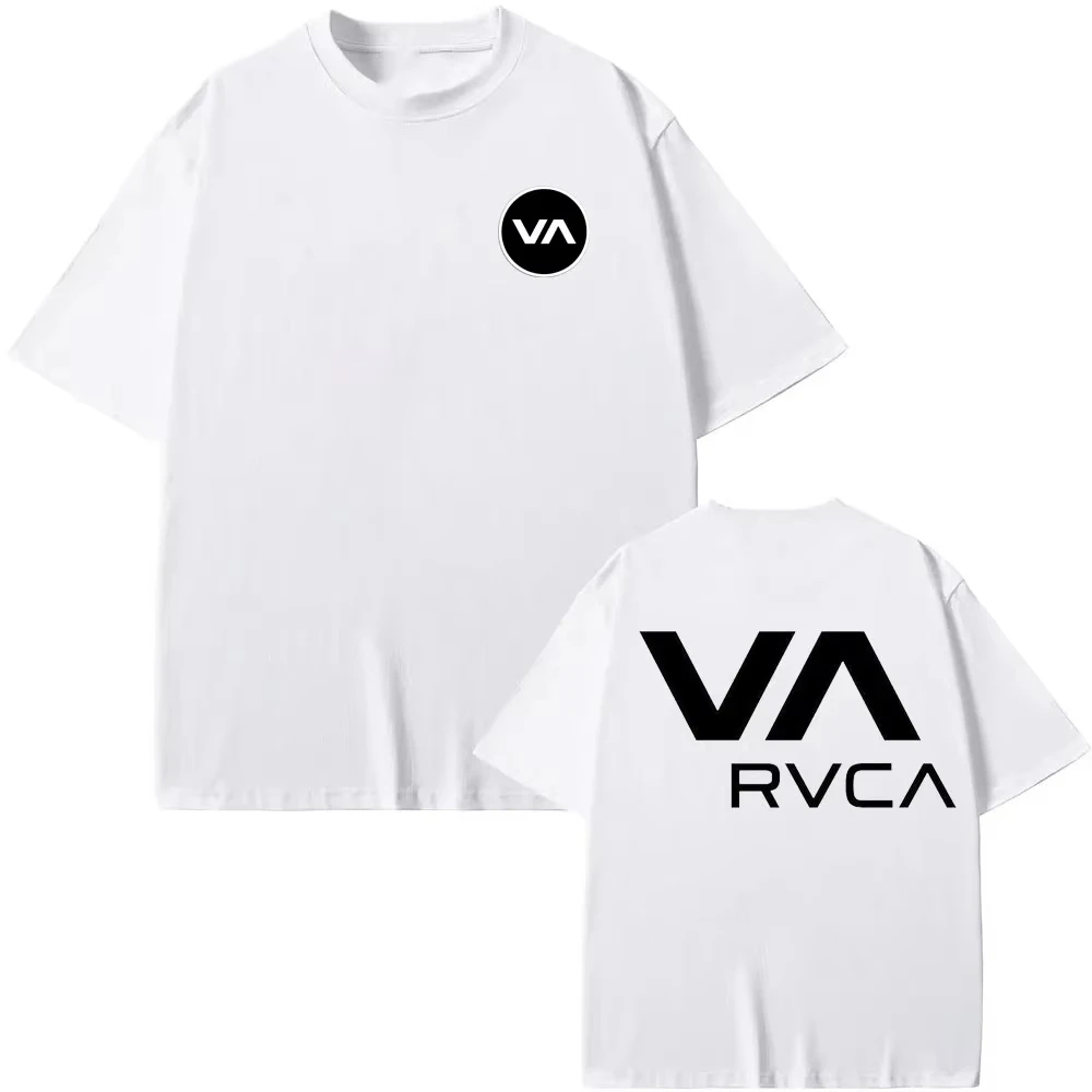 Streetwear Brand Top - T-shirt RVCA Nera Estiva in Cotone